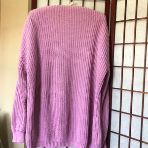 Oversized knit V sweater